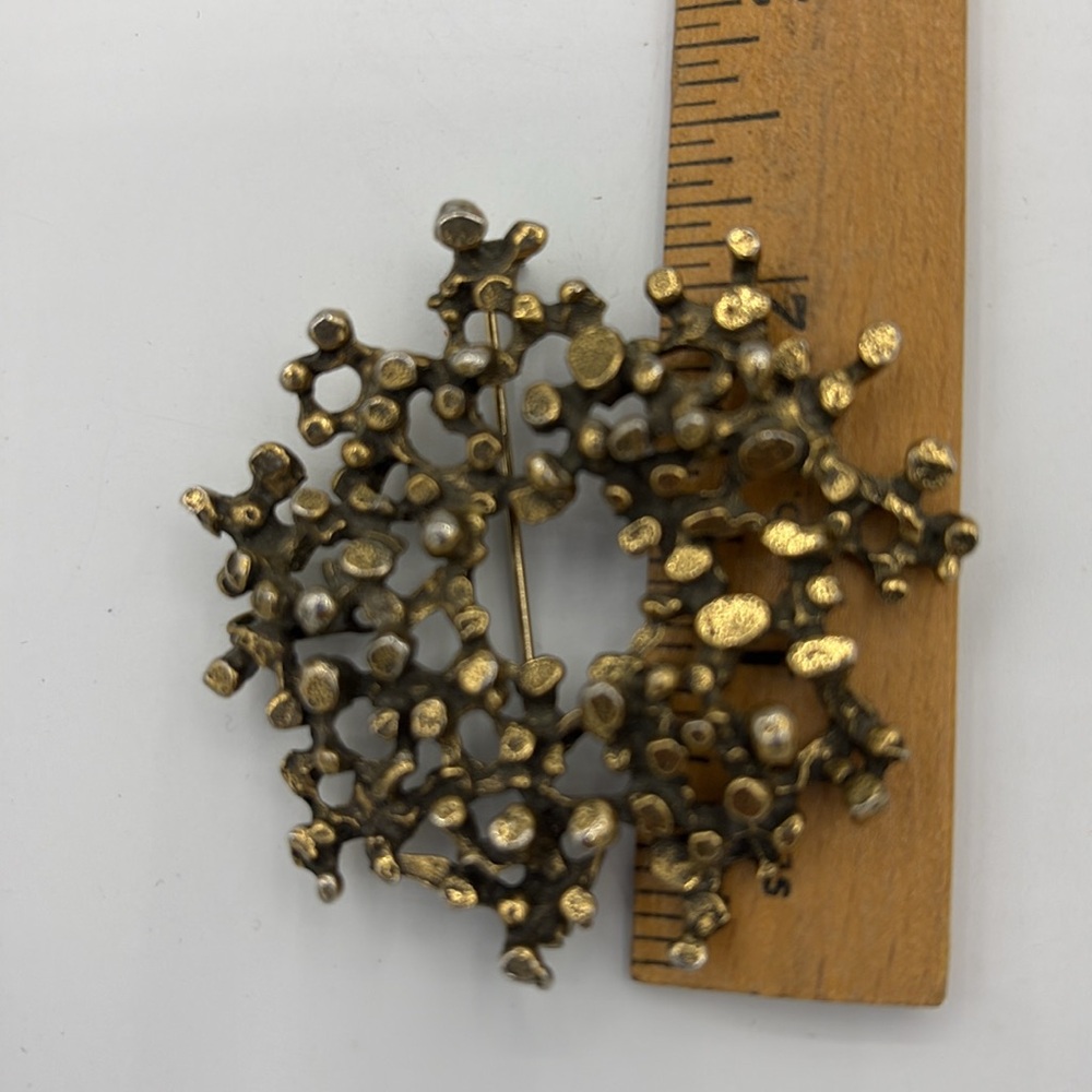 Vintage Zentall Brutalist Brooch/Pendant - Picture 3 of 3